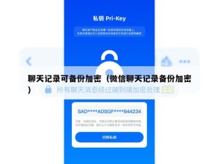 聊天记录可备份加密（微信聊天记录备份加密）
