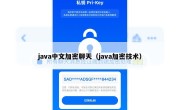 java中文加密聊天（java加密技术）