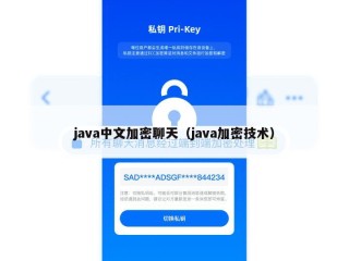 java中文加密聊天（java加密技术）