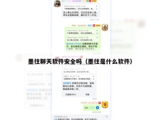墨往聊天软件安全吗（墨往是什么软件）