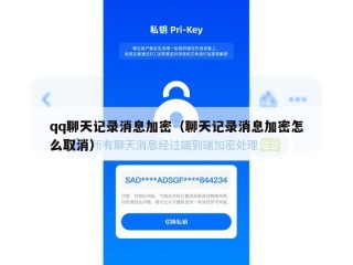 qq聊天记录消息加密（聊天记录消息加密怎么取消）