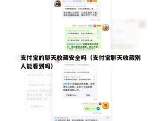 支付宝的聊天收藏安全吗（支付宝聊天收藏别人能看到吗）