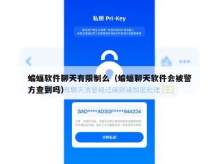 蝙蝠软件聊天有限制么（蝙蝠聊天软件会被警方查到吗）