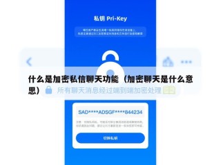 什么是加密私信聊天功能（加密聊天是什么意思）