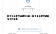 聊天工具要密码吗安全吗（聊天工具要密码吗安全吗苹果）