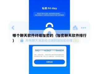 哪个聊天软件终端加密的（加密聊天软件排行）