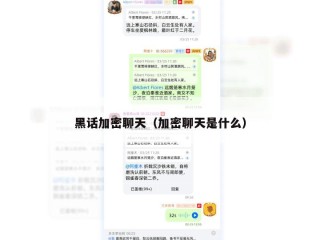 黑话加密聊天（加密聊天是什么）