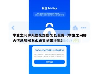 学生之间聊天信息加密怎么设置（学生之间聊天信息加密怎么设置苹果手机）