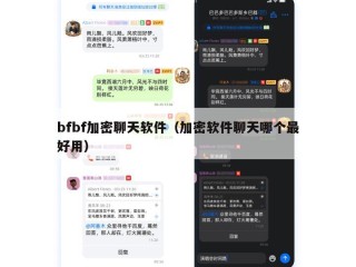 bfbf加密聊天软件（加密软件聊天哪个最好用）