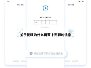 关于优旺为什么用萝卜密聊的信息