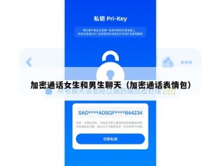 加密通话女生和男生聊天（加密通话表情包）