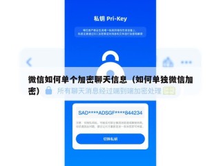 微信如何单个加密聊天信息（如何单独微信加密）