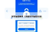 汉字加密聊天（汉语文字加密方法）