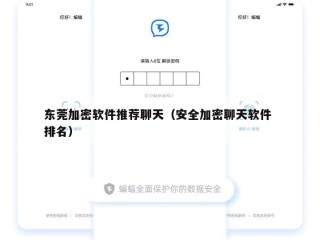 东莞加密软件推荐聊天（安全加密聊天软件 排名）
