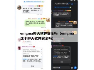 enigma聊天软件安全吗（enigma这个聊天软件安全吗）