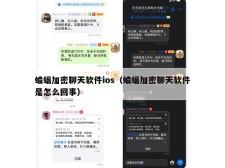 蝙蝠加密聊天软件ios（蝙蝠加密聊天软件是怎么回事）