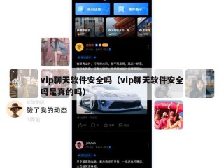 vip聊天软件安全吗（vip聊天软件安全吗是真的吗）