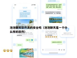 泡泡聊天软件真的安全吗（泡泡聊天是一个什么样的软件）