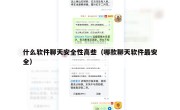 什么软件聊天安全性高些（哪款聊天软件最安全）