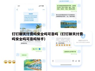 钉钉聊天付费吗安全吗可靠吗（钉钉聊天付费吗安全吗可靠吗知乎）