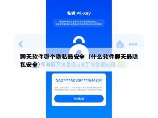 聊天软件哪个隐私最安全（什么软件聊天最隐私安全）