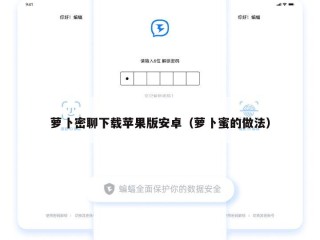 萝卜密聊下载苹果版安卓（萝卜蜜的做法）