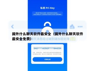 国外什么聊天软件最安全（国外什么聊天软件最安全免费）