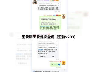 歪爱聊天软件安全吗（歪群v299）