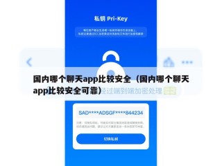 国内哪个聊天app比较安全（国内哪个聊天app比较安全可靠）