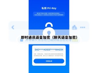 即时通讯语音加密（聊天语音加密）