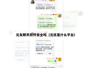 元友聊天软件安全吗（元优是什么平台）