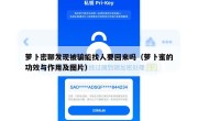 萝卜密聊发现被骗能找人要回来吗（萝卜蜜的功效与作用及图片）
