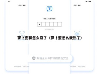 萝卜密聊怎么没了（萝卜蜜怎么就熟了）