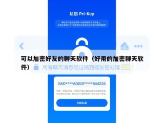 可以加密好友的聊天软件（好用的加密聊天软件）