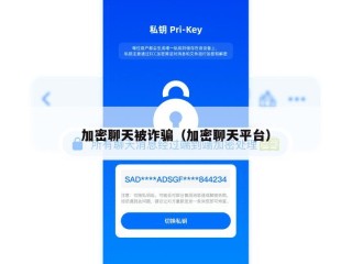 加密聊天被诈骗（加密聊天平台）