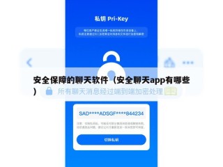 安全保障的聊天软件（安全聊天app有哪些）