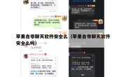 苹果自带聊天软件安全么（苹果自带聊天软件安全么吗）