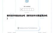 聊天软件钱包安全吗（聊天软件付费是真的吗）