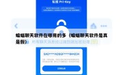 蝙蝠聊天软件在哪用的多（蝙蝠聊天软件是真是假）