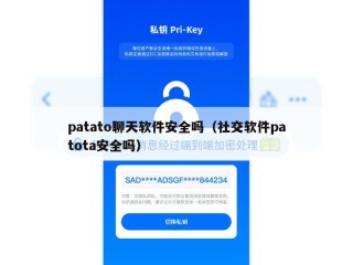 patato聊天软件安全吗（社交软件patota安全吗）
