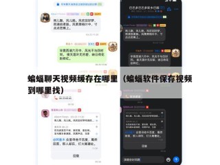 蝙蝠聊天视频缓存在哪里（蝙蝠软件保存视频到哪里找）