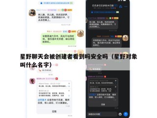 星野聊天会被创建者看到吗安全吗（星野对象叫什么名字）
