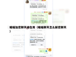 蝙蝠加密聊天谁在用（蝙蝠聊天怎么解密聊天）