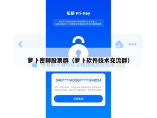 萝卜密聊股票群（萝卜软件技术交流群）