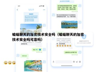 蝙蝠聊天的加密技术安全吗（蝙蝠聊天的加密技术安全吗可靠吗）