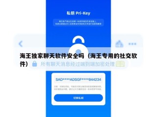 海王独家聊天软件安全吗（海王专用的社交软件）