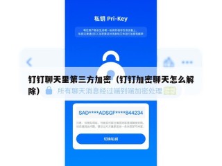 钉钉聊天里第三方加密（钉钉加密聊天怎么解除）