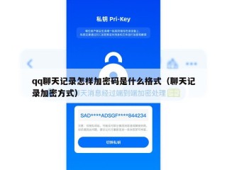 qq聊天记录怎样加密码是什么格式（聊天记录加密方式）