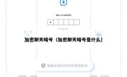加密聊天暗号（加密聊天暗号是什么）