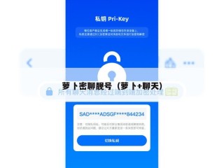 萝卜密聊靓号（萝卜+聊天）